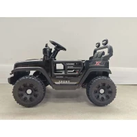 AIYAPLAY Elektro-Kinderauto 12V, Elektrischer Kinder-Buggy, 2-4 km/h, 2 Motoren, Fernbedienung, Lithium-Batterie, Schwarz(m-5)