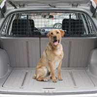 PawHut Hundegitter Auto Universal  Autoschutzgitter für Hunde mit Stufenlos Verstellbare Breite, Trenngitter für Kofferraum Hunde Autogitter Hundeschutzgitter Schutzgitter 91-152 x 30 cm(m-10)