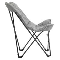 Outsunny Faltstuhl faltbar Campingstuhl gepolstert Outdoor Klappstuhl bis 120kg belastbar robust Angelstuhl Gartenstuhl für Garten Camping Strand(m-7)