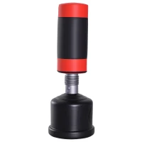 HOMCOM Staande bokszak bokspop boksdummy bokszak boksen in hoogte verstelbaar NIEUW rood(m-11)