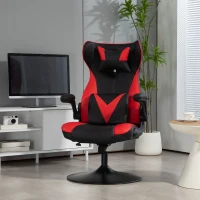 Vinsetto Gaming-Stuhl mit Schaukelfunktion, Drehstuhl, höhenverstellbar, gepolsterter Sitz, Metall, 67 x 71 x 112 cm, Rot(m-10)