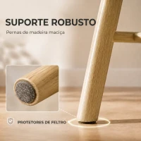 HOMCOM Conjunto de 2 Cadeiras de Sala de Jantar em Madeira Design Windsor Encosto Curvo Assento Largo Natural(m-7)