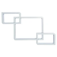 HOMCOM Wandstelling hangende stelling met 3 vakken kubus stelling opbergruimte MDF 2 kleuren(m-4)