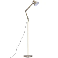 HOMCOM Lampadaire orientable design éclairage directionnel hauteur et angle réglable dim. 65L x 28l x 149-169H cm métal coloris laiton(m-1)