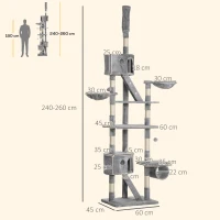 PawHut kattenboom krabpaal(m-3)
