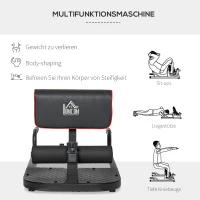 HOMCOM Beentrainer squats buik billen trainer sissy squat verstelbaar rolbaar(m-7)