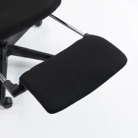 HOMCOM Mesh Desk Chair with 3D Armrests, Ergonomic Office Chair with Rotatable Headrest, Black(m-11)