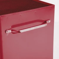 HOMCOM Carrello Porta Attrezzi 5 Cassetti con Chiave e Ruote Rosso(m-8)