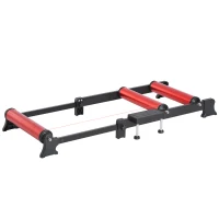 HOMCOM Rullo per Bicicletta Allenamento Fitness da Casa, Portatile Lunghezza Regolabile per Bici Ruote da 26"、28"、29"、700C, 54 × 14.5 × 93-145cm(m-1)