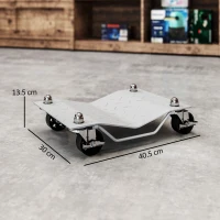 DURHAND manoeuvreerkrikken 2 stuks manoeuvreerhulp bandenwisselkrik met 4 rollen voor auto's grijs 40,5 l x 30 b x 13,5 h cm | Aosom.de(m-3)