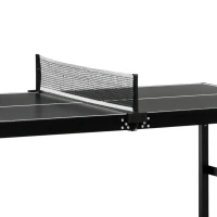 SPORTNOW 5ft Mini Table Tennis Table, Folding Ping Pong Table with Net and Aluminium Frame, Portable Ping Pong Game Set for Indoor Outdoor Use, Black(m-9)