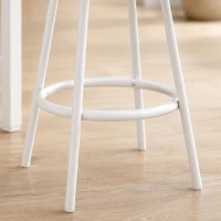 HOMCOM 5-delige bartafelset voor 4 personen, industriële hoge tafel met krukken voor keuken en eetkamer, eiken(m-13)
