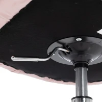 HOMCOM Velvet Desk Chair, Modern Office Chair with Height-Adjustable, Wheels, for Home Study Bedroom, Pink(m-13)