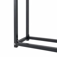 Outsunny Brandhoutrek 106 x 25 x 113 cm met 600D Oxford-hoes, stalen frame, tot 250 kg, zwart(m-10)