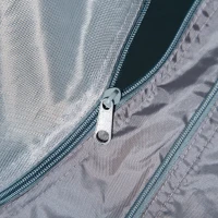 Outsunny Tente de camping pop-up pour 4 personnes tente dôme étanche légère ventilée facile à monter avec 2 fenêtres 2 portes sac de transport dim. 286L x 209l x 122H cm polyester bleu et gris clair(m-7)