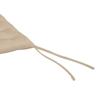 Outsunny Conjunto de 6 Almofadas para Cadeiras de Jantar 40x40 cm 6 Peças Almofadas para Cadeiras de Jardim Acolchoadas com Fitas Caqui(m-9)