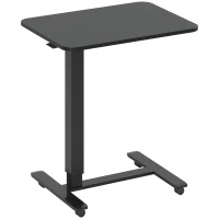 HOMCOM Sta-pult Hoogteverstelbaar incl. 4 Wielen C-vorm 65 cm x 48 cm x 70-110 cm Zwart(m-1)