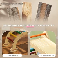 AIYAPLAY 5-in-1 Kinder Klimtoestel met Helling, Brug, Driehoekige Ladder, 18-48 Maanden, Bont(m-5)