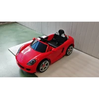 AIYAPLAY Carro Elétrico Infantil Porsche Carrera GT Licenciado 12V com Controlo Remoto 2,4G, 2 Motores, Suspensão, Arranque Suave, Vermelho(m-2)