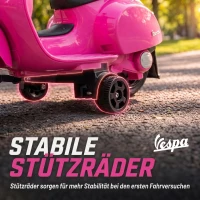 AIYAPLAY Elektrische kindermotor Mini Vespa GTS 6V met lithium-accu, ergonomische zitting en rugleuning, 1,5-3 jaar(m-5)