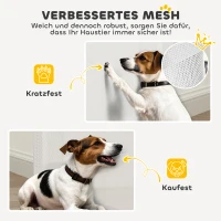 PawHut Treppenschutzgitter Ausziehbar 0-136cm 87 cm Hoch Türschutzgitter für Haustiere 142 x 10 x 87 cm Weiß(m-7)