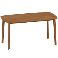 HOMCOM Eettafel, Landhuisstijl, Gelakte Oppervlakte, Hout, 150 x 80 cm, Bruin(m-1)