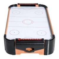 HOMCOM Air Hockey Juego de Mesa de Madera con Ventilador 2 Discos y 2 Empujadores 56x31x10.5cm(m-8)