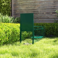 Outsunny Gabbia Trappola per Animali Piccoli con Una Porta e Maniglia, 100x25x28cm cm, Verde Scuro(m-9)