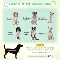 PawHut Erhöhtes Hundebett mit Baldachin, Haustierbett, Hundeliege outdoor mit Dach, Atmungsaktiv, Taftstoff für Camping Kaffee 76 x 61 x 73 cm(m-4)