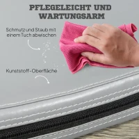 HOMCOM Paaldansmat, 5 cm dikke ronde kunststofmat voor paaldansoefeningen, gymnastiek, yoga, lichtgrijs(m-6)