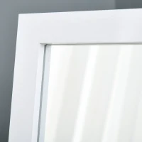 HOMCOM Volledige Lichaamsspiegel, Vrijstaand of Wandmontage, MDF-Frame, 37 x 37 x 154 cm, Wit(m-8)
