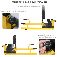 HOMCOM Beentrainer squats buik billen trainer sissy squat verstelbaar rolbaar(m-5)