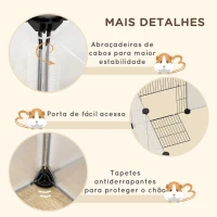 PawHut Recinto para Animais de Estimação DIY com 20 Painéis Parque para Pequenos Animais Modular 175x70x45 cm Translúcido(m-6)