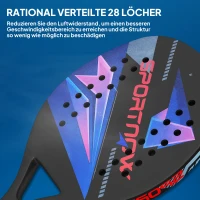SPORTNOW Pickleball Paddles Set Schläger Set mit 2 Schlägern, Kohlefaser Oberfläche rutschfest Griff Tasche für Indoor & Outdoor(m-6)