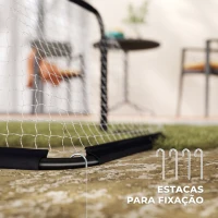 HOMCOM Conjunto de 2 Balizas de Futebol Dobráveis Portáteis com Suporte de Metal e Rede para Treino de Futebol 90x36x60 cm Preto(m-5)
