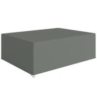 Outsunny Housse de meubles de jardin, housse salon de jardin imperméables coupe-vent et anti-UV, 275 x 205 x 90 cm, gris(m-1)