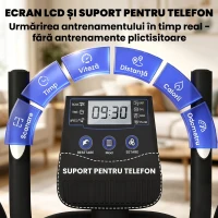 Bicicletă Eliptică SPORTNOW pentru Acasă, Silențioasă și Magnetică, Compatibilă cu Aplicații(m-6)