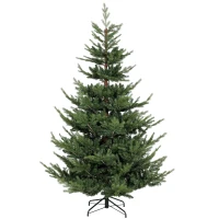 HOMCOM Brad de Crăciun, brad artificial, aspect realist, montaj rapid, plastic, verde, 140 x 140 x 210 cm(m-8)