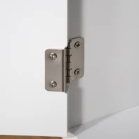 PawHut Mobile per Lettiera Gatti in Legno con 2 Ante e Apertura Laterale con Tiragraffi, Bianco(m-9)