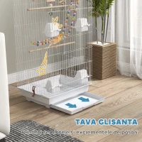 PawHut Colivie pentru Perusi, Canari, Păsări cu Accesorii, Jucării, Tavă(m-5)