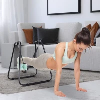 HOMCOM Dip Barren Dipstation bis 120 kg belastbar Fitnessgeräte für Zuhause Parallettes Calisthenics Equipment für Krafttraining(m-2)