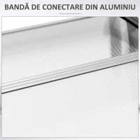 Outsunny Copertina Exterior Curbata – Cu Panouri din Policarbonat(m-7)