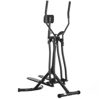 HOMCOM Crosstrainer, Heimtrainer, LCD-Display, einstellbares Brustpolster, Stahl, Schwarz, 96 x 60 x 152 cm(m-1)