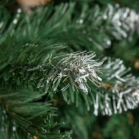 HOMCOM Künstlicher Weihnachtsbaum 180 cm Kieferbaum künstlich mit 59 Zapfen, Schnee, 1111 Spitzen für drinnen(m-8)