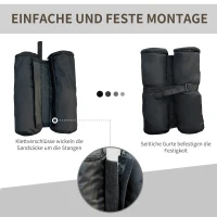 Outsunny Pavillon Standfuß für Faltpavillon Partyzelt Festzelt 4 Stück 4er-Set schwarz NEU(m-5)