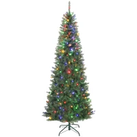 HOMCOM Brad de Crăciun de 210 cm cu 350 de lumini albe și colorate, 9 moduri de iluminare(m-11)