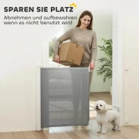 PawHut Treppenschutzgitter Metall kunststoff Grau(m-5)