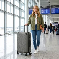 HOMCOM Walizka z twardą skorupą 66 cm, rozszerzalna, ABS, z 4 obrotowymi kółkami, uchwytem górnym i bocznym, zamkiem TSA, Ciemnoszary(m-10)