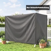Outsunny Abdeckung für Gartenschaukel, Schutzhülle für Hollywoodschaukel, Abdeckhaube, wasserfest, 205 x 124 x 164 cm, Dunkelgrau(m-8)