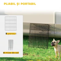 PawHut Cușcă Extensibilă și Pliabilă pentru Câini, 100 x 100 x 60 cm, Negru(m-6)